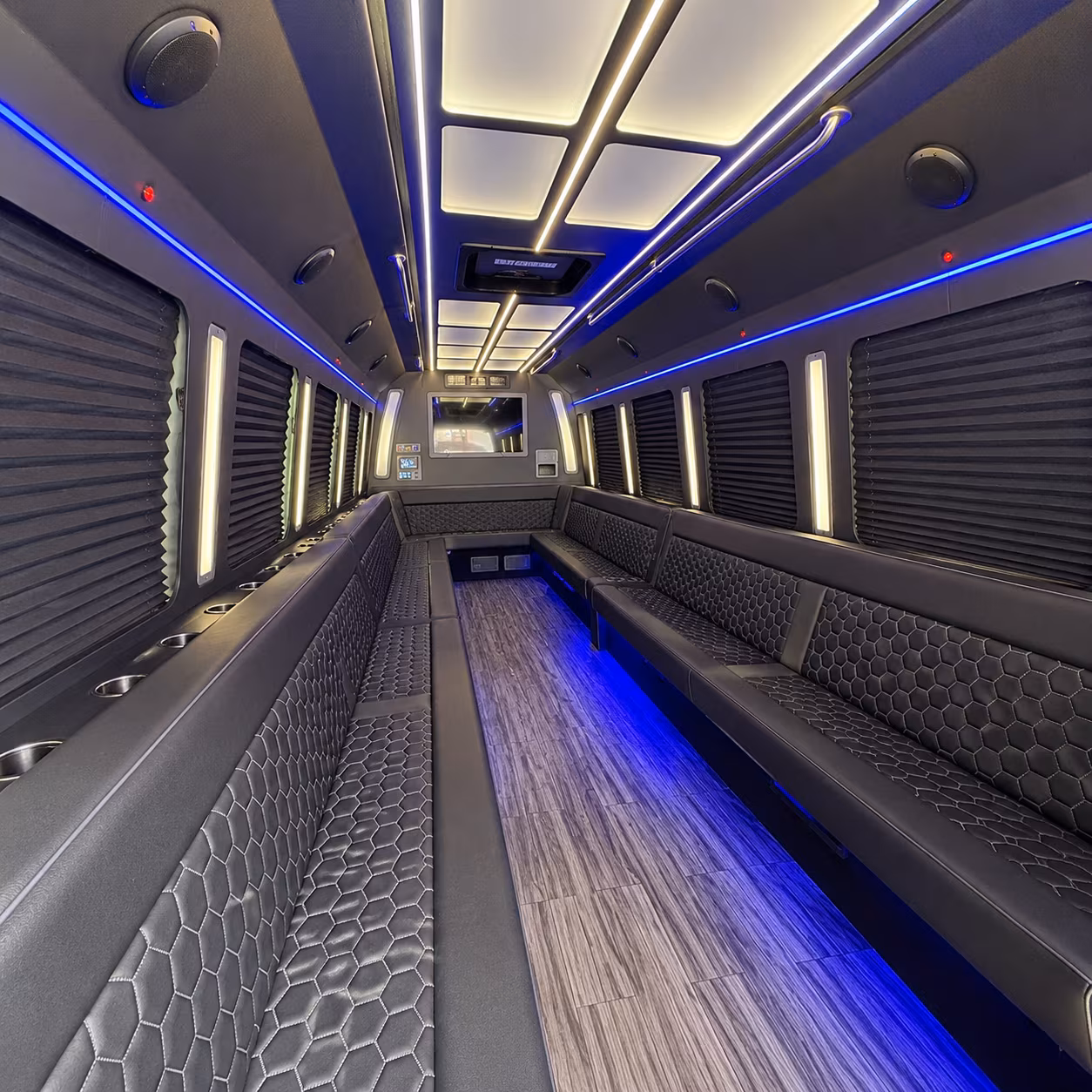 chino 30 passenger party bus interior