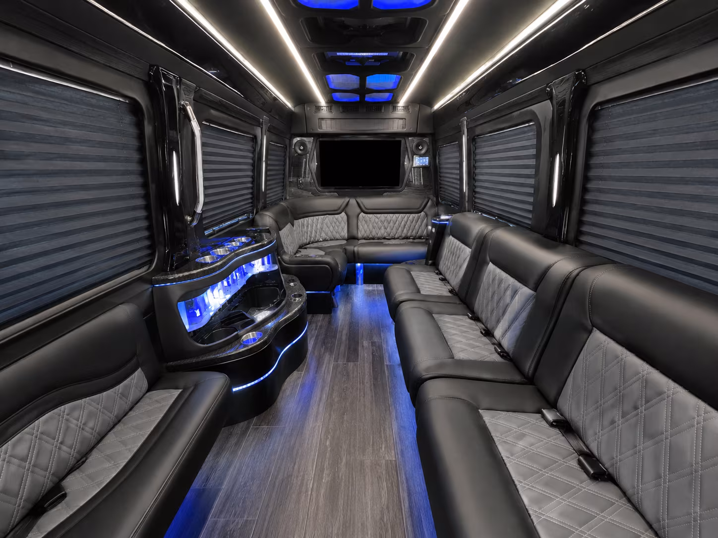 chino 50 passenger party bus interior