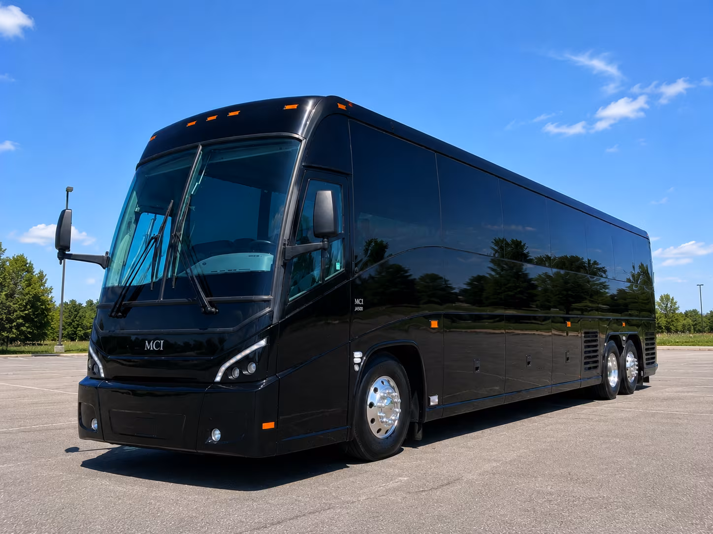 chino charter bus rental exterior