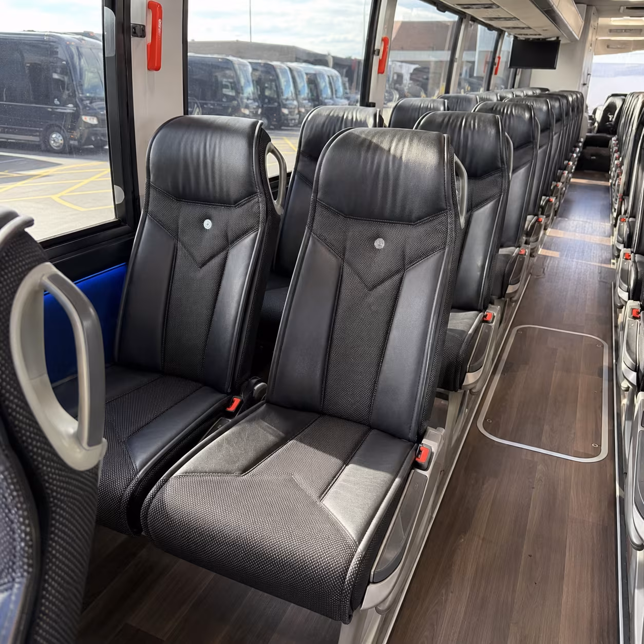 chino charter bus rental interior