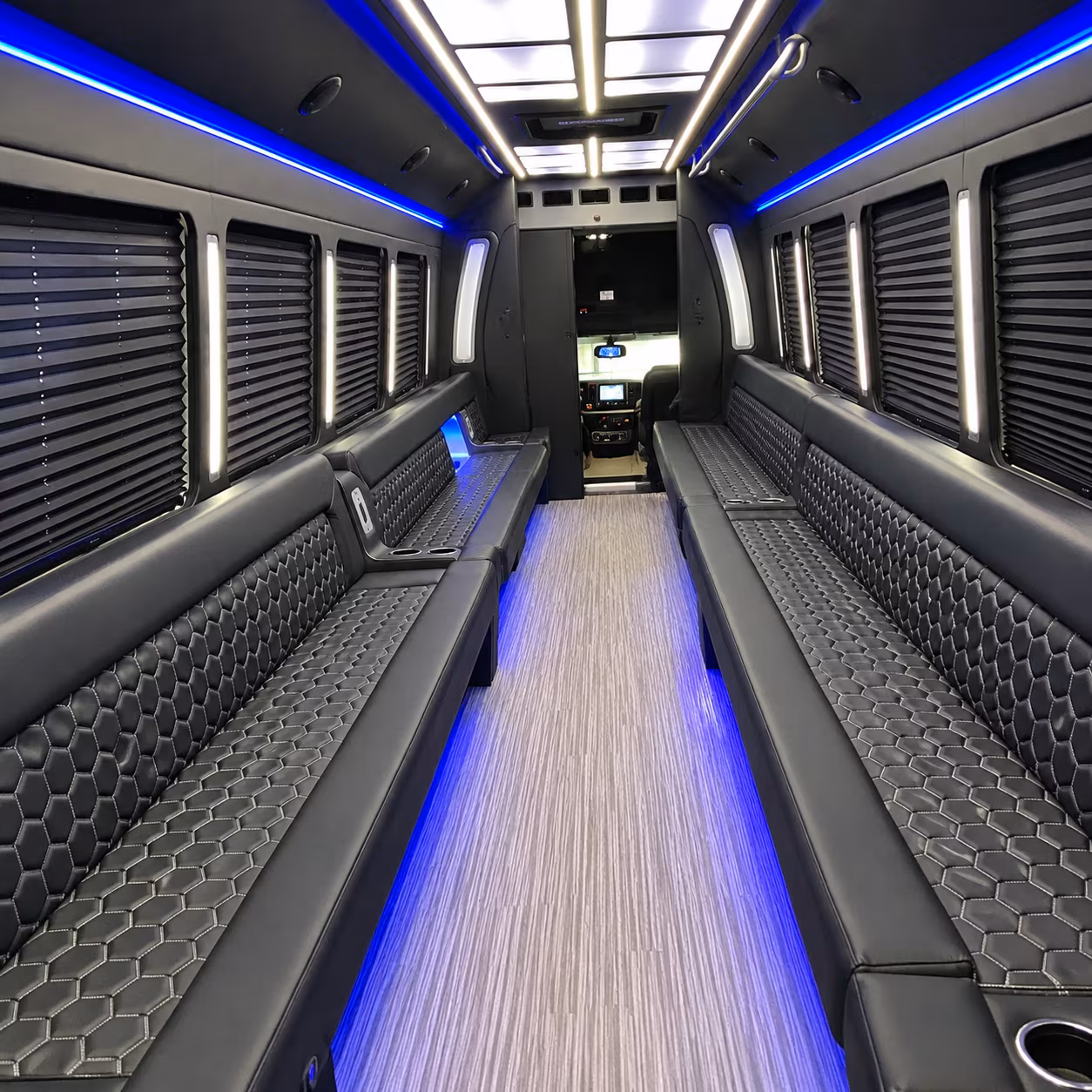 chino party bus rental interior