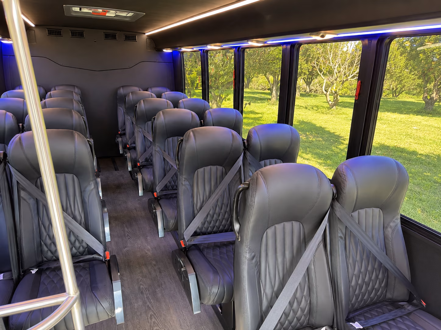 chino wine tour brewery transportation onboard seating